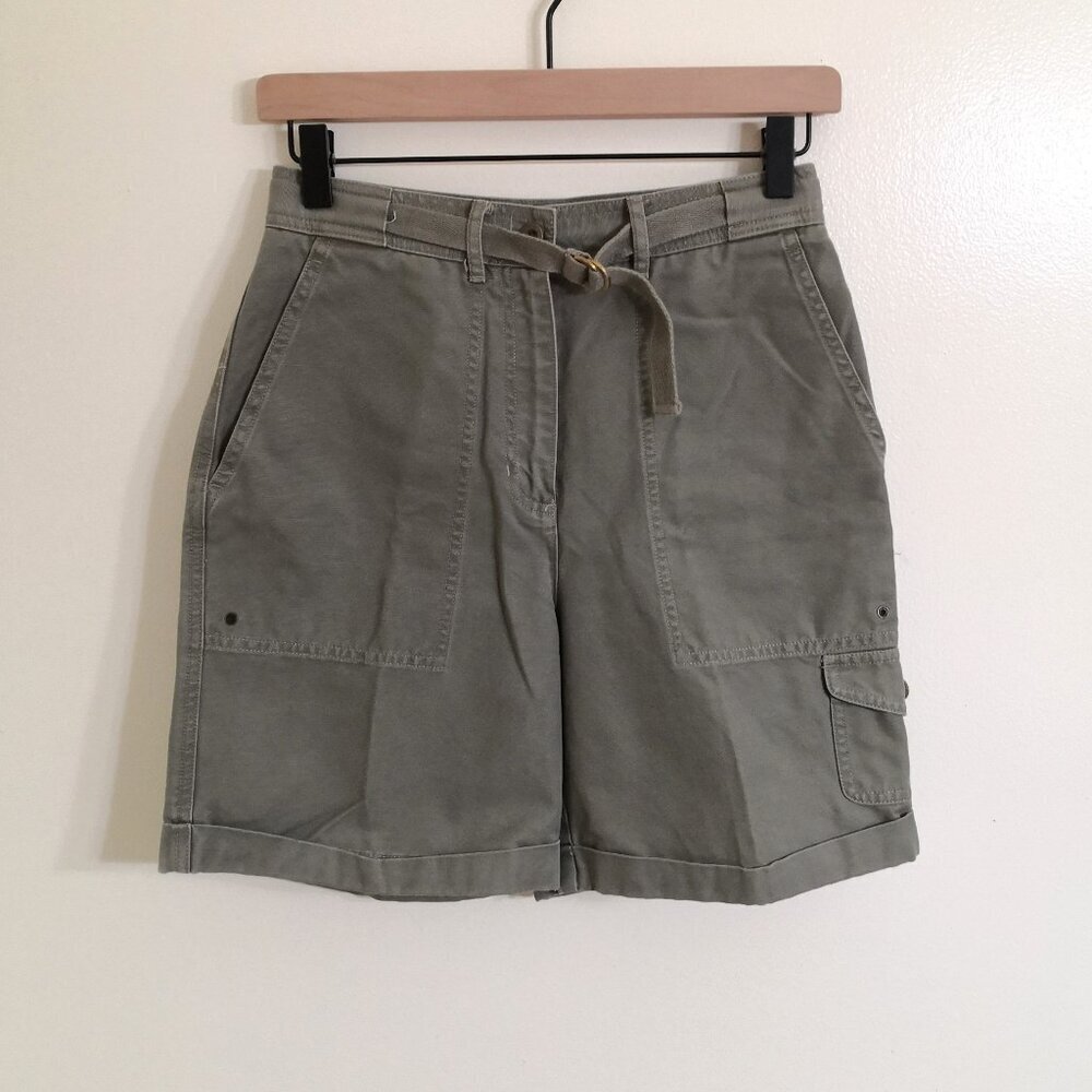 Lauren Ralph Lauren Cotton Pocket Shorts Olive Green Size 4P